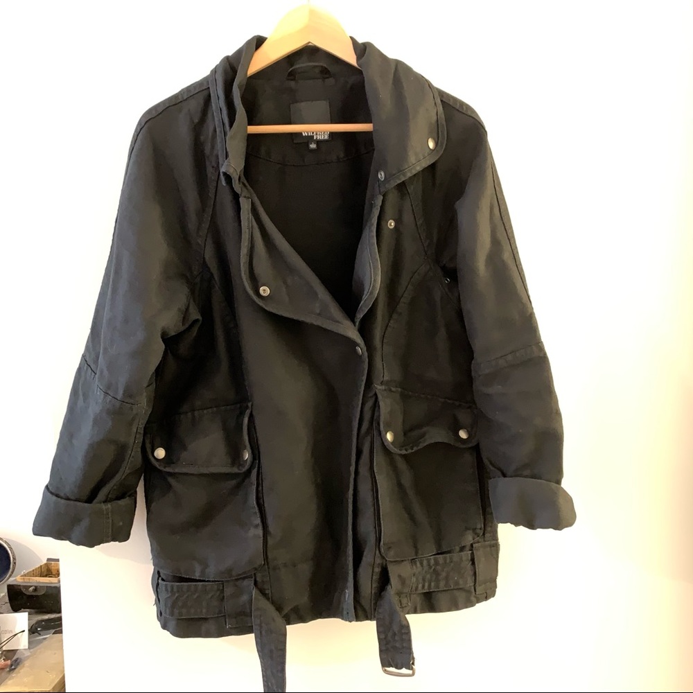 Wilfred Free Oversized Canvas Aviator Jacket